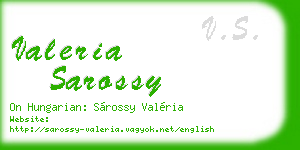 valeria sarossy business card