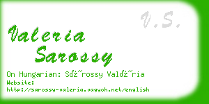 valeria sarossy business card